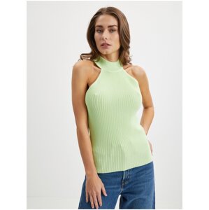 Light Green Womens Ribbed Top Guess Shayna - Women