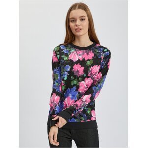 Orsay Pink-Black Women Floral Sweatshirt - Women
