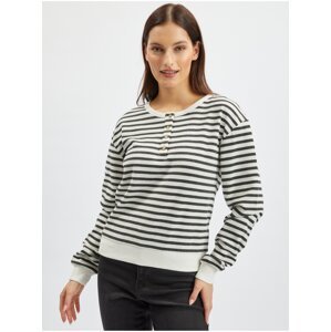 Orsay Black & White Ladies Striped Sweatshirt - Women