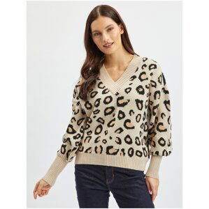 Orsay Beige Women Patterned Sweater - Women