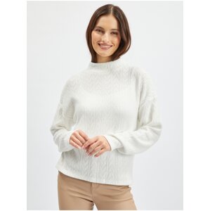 Orsay White Ladies Patterned Sweater - Women