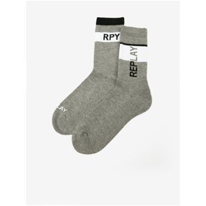 Set of two pairs of grey men's socks Replay - Men