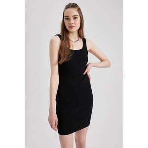 DEFACTO Coool Bodycon Basic Ribbed Camisole Mini Dress