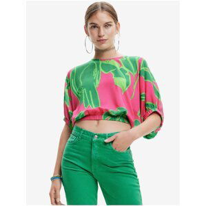 Desigual Garret Green-Pink Womens Top - Women