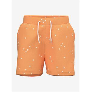 Orange Girly Patterned Shorts name it Henny - Girls