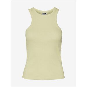 Light yellow womens basic tank top Noisy May - Women