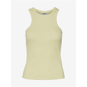 Light yellow womens basic tank top Noisy May - Women