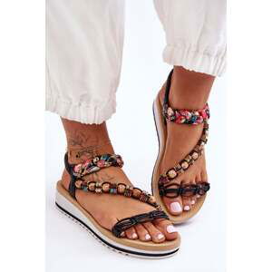 Comfortable Women's Wedge Sandals Black Jodie