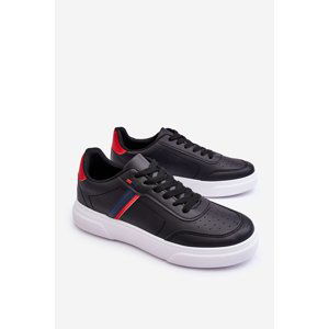 Men's Classic Sport Shoes Black and Red Enrique