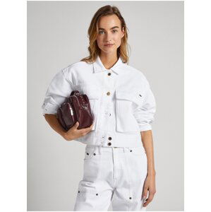 White Women's Denim Jacket Pepe Jeans Frankie - Ladies