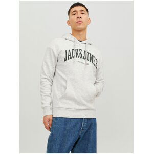 Light Grey Mens Lined Hoodie Jack & Jones Josh - Men