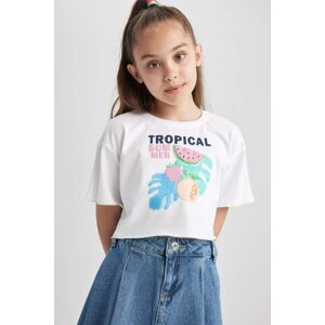 DEFACTO Crop Short Sleeve T-shirt