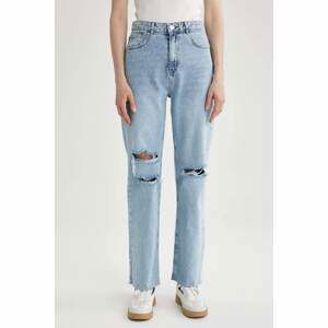 DEFACTO 90's Wide Leg Ripped Detailed Jean Long Trousers