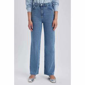 DEFACTO 90's Wide Leg Cropped Leg Jeans Long Trousers