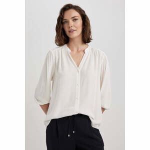 DEFACTO Crew Neck Regular Fit Long Sleeve Blouse