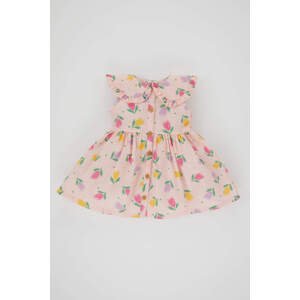 DEFACTO Baby Girl Floral Sleeveless Linen Look Dress