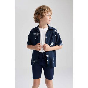 DEFACTO Boy Oversize Viscose Short Sleeve Shirt