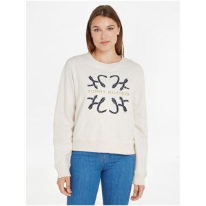 Cream Women's Sweatshirt Tommy Hilfiger - Women