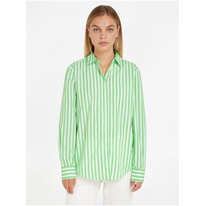 Light Green Ladies Striped Shirt Tommy Hilfiger - Women