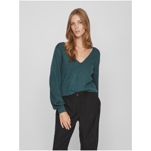 Dark green womens sweater VILA Ril - Women