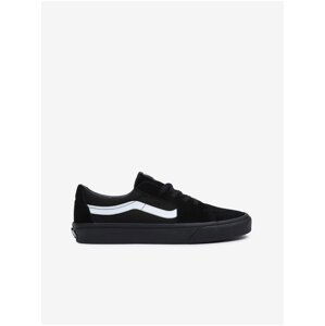 Black Mens Suede Sneakers VANS SK8-Low - Men