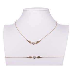 Stainless steel necklace G2212-1-9 gold