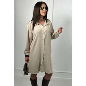 Long shirt with beige viscose