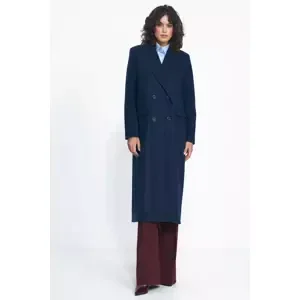 Nife Woman's Coat PL20 Navy Blue