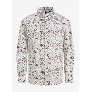 White Men's Floral Shirt Jack & Jones Monaco - Men