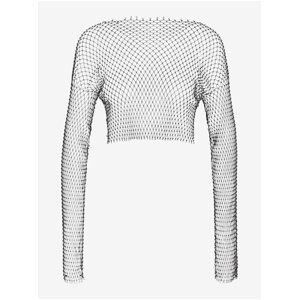 Black Women's Fishnet Crop Top Noisy May Xenia - Women