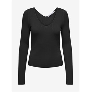 Black women's ribbed sweater ONLY Julie - Women