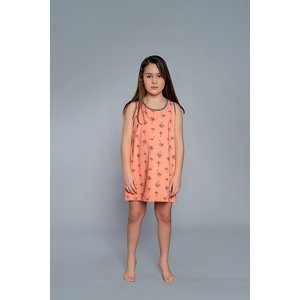 Madeira girls' shirt with wide straps - apricot print
