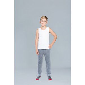 Tomi Boys' Tank Top with Wide Straps - White