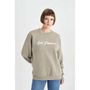 DEFACTO Relax Fit Printed Long Sleeve Sweatshirt