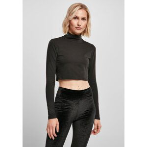 Women's Organic Long Sleeve Turtleneck in Black