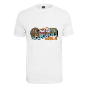 American T-shirt with greetings to life white
