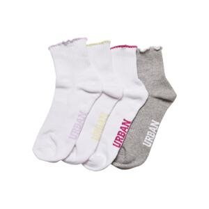 Multicolored Girls' Small Border Socks 4-Pack Multicolor