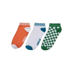 Sneaker Socks Checks 3-Pack Orange/Green/Greengreen