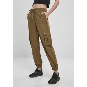 Women's viscose twill trousers summer olive