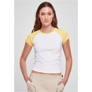 Women's Organic Stretch Short Retro Baseball T-Shirt White/Vintagesun