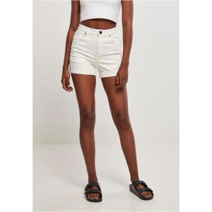 Women's Organic Stretch Denim 5-Pocket Shorts Off-White Raw