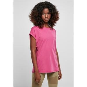 Women's T-shirt with extended shoulder light purple
