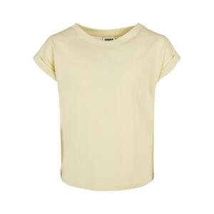 Girls' Organic Extended Shoulder T-Shirt - Soft Yellow