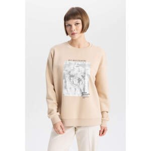 DEFACTO Relax Fit Printed Long Sleeve Sweatshirt