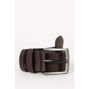 DEFACTO Man Rectangle Clasp Faux Leather Jean Belt