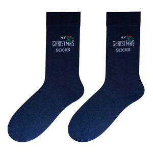 Bratex Man's Socks KL424 Navy Blue