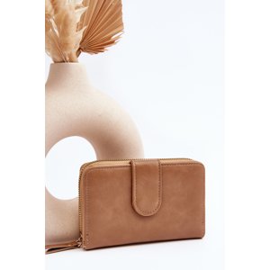 Women's Beige Leather Wallet Risuna