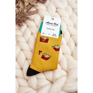 Men's French Fries Socks - Yellow