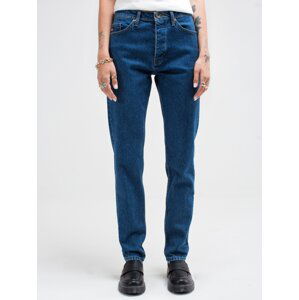 Big Star Woman's Tapered Trousers Denim 190059 Dark Denim-500