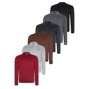 SET OF SIX V4007 DEWBERRY MEN'S SWEATSHIRT-BLACK-NAVY-ANTHRACITE-GREY-BURGUNDY-BROWN